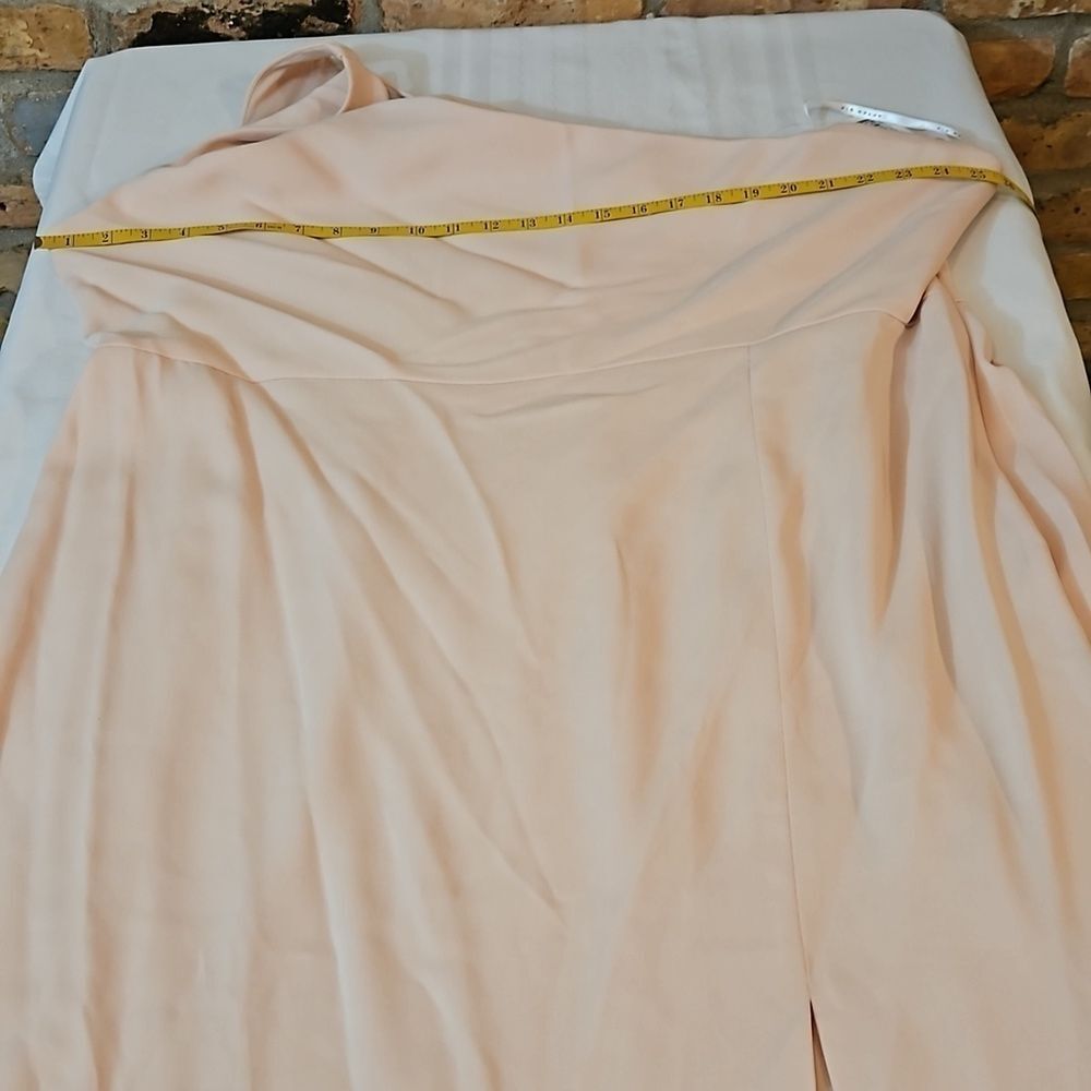 NWT After Six "Cameo" Crepe One-Shoulder Cowl Maxi Gown – Size 24 - Picture 10 of 11
